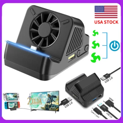 Dock station de projeção de TV multifuncional e ventilador de refrigeração para console Switch OLED - Imagem 1 de 4