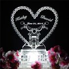 LED Motorcycle Chain Wedding Cake Top Topper - Light Up Cake Topper Acrylic