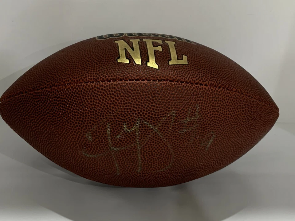 TED GINN JR. SIGNED NFL FOOTBALL CAROLINA PANTHERS NEW ORLEANS SAINTS OHIO ST.  — 第 1/1 张图片