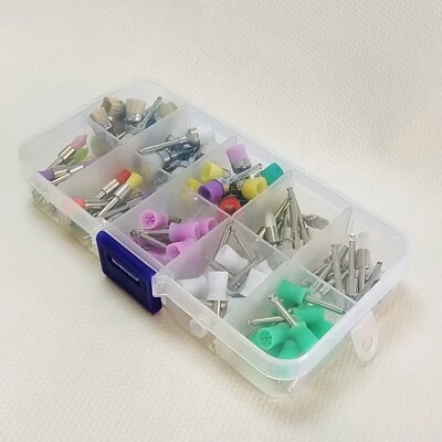 100Pcs Dental Rubber Prophy Polisher Polishing Cup Brush Latch Mixed Type Color - Image 1 of 4
