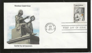 NICOLAUS COPERNICUS ASTRONOMER FDC 1973 WASHINGTON, DC JERRY'S COVER 1 di 1 - Foto 1 di 1