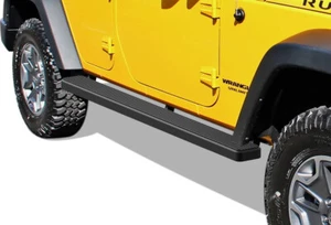 iBoard Running Boards 5 inches Matte Black Fit 07-18 Jeep Wrangler JK 4Dr - Picture 1 of 6