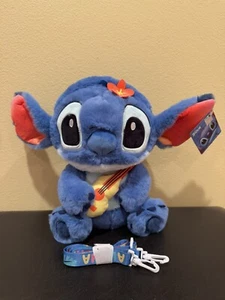 NEW Disney Lilo & STITCH w/ Ukulele 11” Toy Plush Crossbody Strap Zipper Bag * - Picture 1 of 9