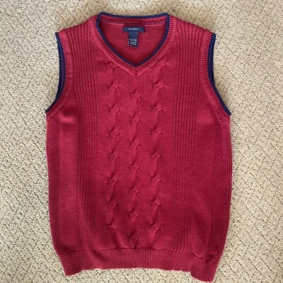 Chaleco Suéter Rojo Nautica Niños Med (10/12) Foto 1 de 2
