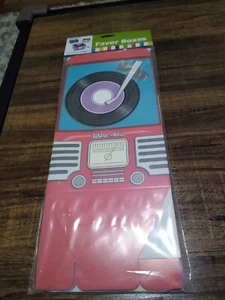 Rockin' 50S Favor Boxes - Party Supplies  6 Pieces Retro Phonic Album/record box - Picture 1 of 6