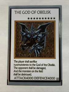 Obelisk The Tormentor Egyptian God Card Anime Yugioh Rare Alt Art Illustrator - Picture 1 of 7