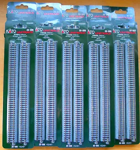 Lots of 10 Kato 20-000 (4pcs) Unitrack 248mm 9 3/4 Straight Track N Scale - Picture 1 of 3