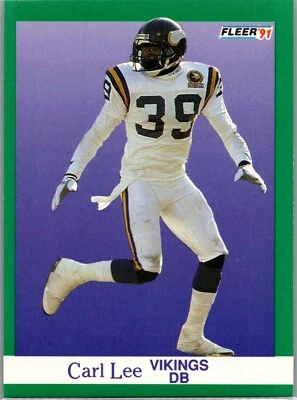 1991 Fleer Football - #285 Carl Lee - Image 1 of 2