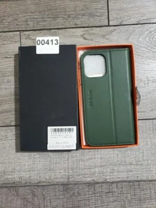 Shieldon Wallet Case For iPhone 13 Pro Max, Midnight Green, Genuine Leather - Photo 1 sur 6