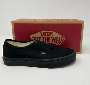Vans Women's Authentic All Black Canvas Skateboarding Shoes for Everyday Style - Picture 1 of 6