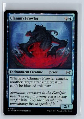 (3x) FOIL Clammy Prowler Duskmourn Common – MTG Magic the Gathering Card - Image 1 of 2