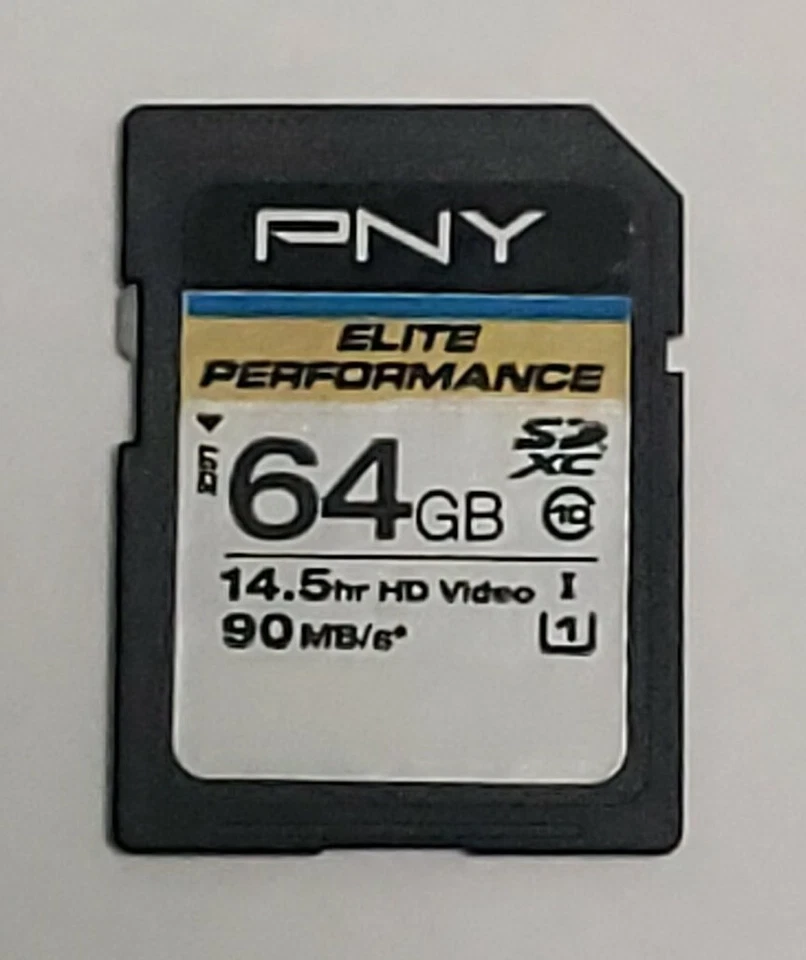 PNY P-SDX64U1H-GE 64GB Elite Performance SDXC Flash Memory Card - Image 1 of 2