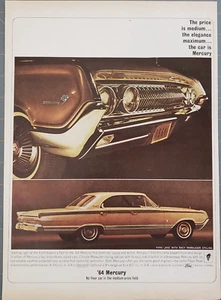1963 Mercury Marauder 1964 Automobile Car Luxury Action Vintage Print Ad - Picture 1 of 1