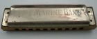 Vintage Harmonica M. Hohner Silver Gray Marine Band Antique 1871 Made in Germany
