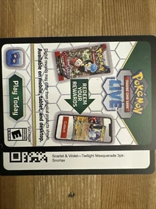 Pokémon TCG LIVE Twilight Masquerade 3pk: Snorlax ONLINE CODE EMAILED - Picture 1 of 1