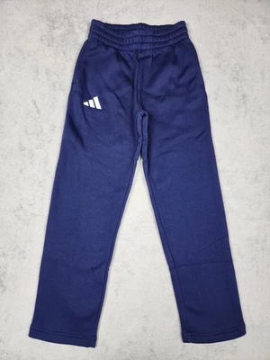 Pantalones deportivos Adidas de vellón juveniles medianos azul marino cintura elástica logotipo JW6635 Foto 1 de 4