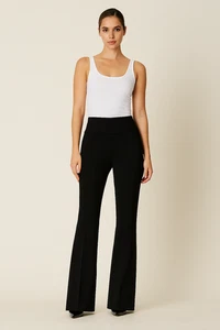 Alice + Olivia Flare Pants Women Sz 8 Black Bootcut Staple Office Everyday - Picture 1 of 13