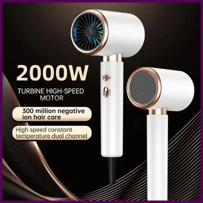 Professional Hair Dryer Turbo Ionic 1875W, Low Noise Constant Temp Fast Drying - Image 1 of 4