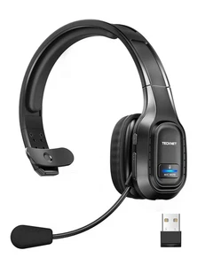 TECKNET Wireless Headset, Bluetooth Headset With Microphone Noise Canc TK-HS001 - Picture 1 of 11