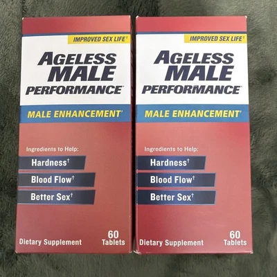 2 cajas Ageless Male Performance Mejora Masculina 60x2= 120 comprimidos 01/2027+ Foto 1 de 4