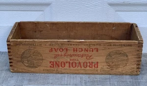 Vintage Provolone Pasteurized Lunch Loaf Cheese 5 Lb Rectangular Wooden Box 12” - Picture 1 of 11