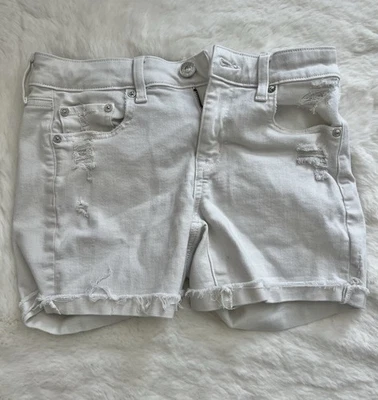 Pantalones cortos de mezclilla blancos para mujer American Eagle Outfitters talla 4 súper elásticos Foto 1 de 4