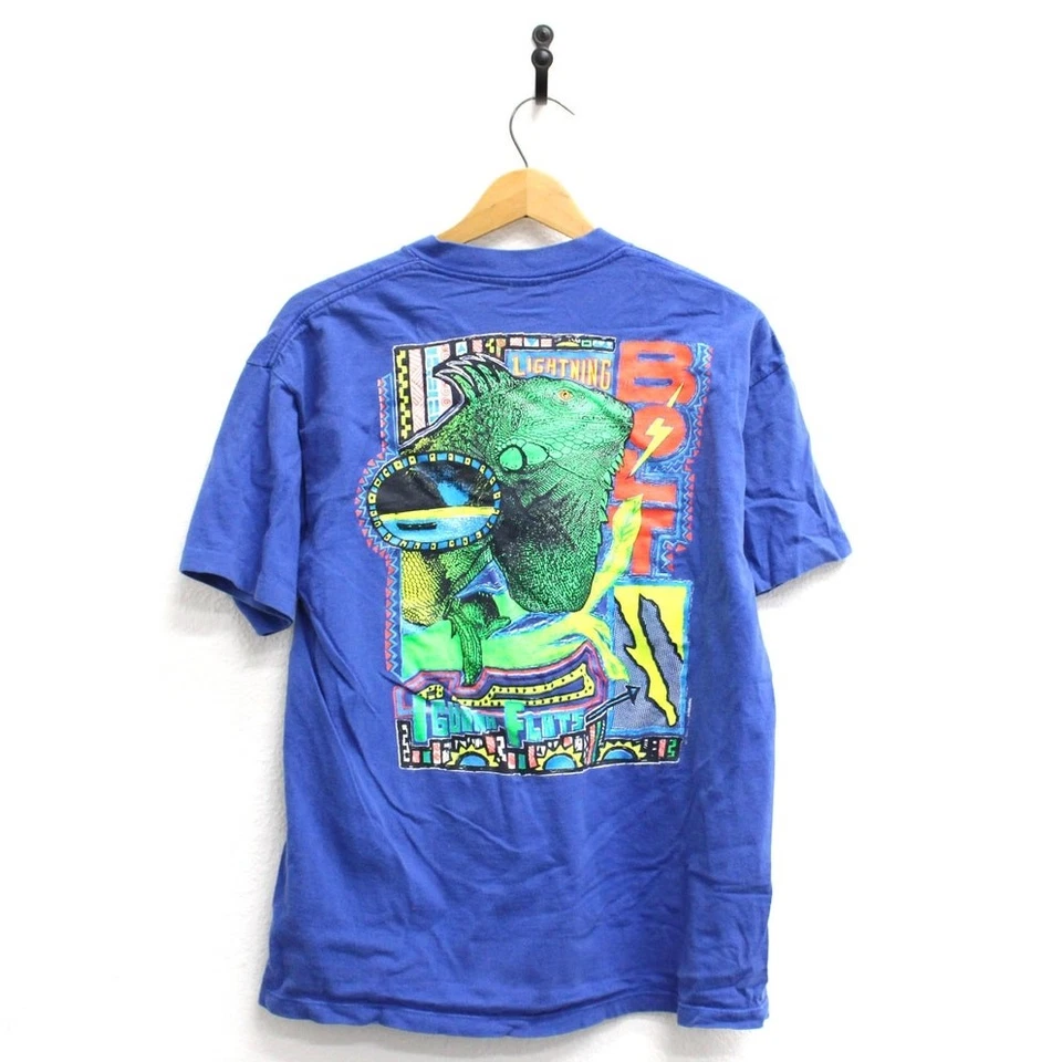 Винтажная футболка Lightning Bolt Iguana Flats большой размер - Изображение 1 из 4