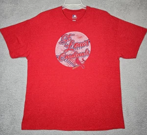 St Louis Cardinals Genuine MLB T-Shirt Men's XL - 100% Cotton - Dark Heather Red - Picture 1 of 8