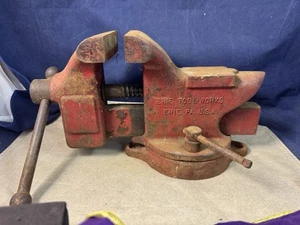 Vintage Erie Tool Works Superior No 44 drehbarer Schraubstock - Made in USA - Bild 1 von 13