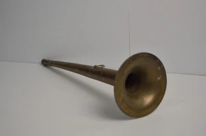 Vintage Messing Horn Trompete Sammlerstück Hängedeko Musikinstrument Metall - Bild 1 von 13