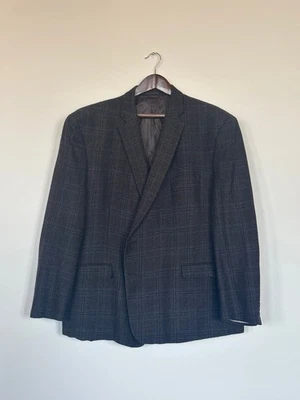 Blazer Abrigo Deportivo LAUREN Ralph Lauren Marrón Oscuro Gris Lana a Cuadros 54R Foto 1 de 4