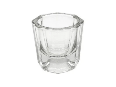 NAIL-DISCOUNT-24 Dappen Dish Glas 3ml Acryl Modellage Liquide Behälter Pulver Reiniger NailArtCup