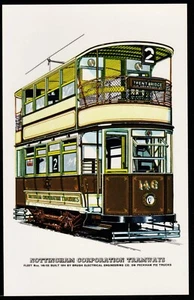 Nottingham Corporation Tramways No146 Tram Postcard - Picture 1 of 2