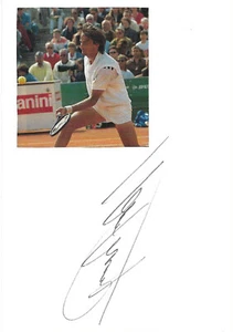 Henri Leconte Autogramm signed 10x15 cm Karteikarte mit Magazinbild - Picture 1 of 1