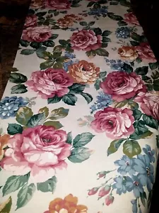 Blusa JC Penney floreale poliestere misto cotone Valance 70x16'' - Foto 1 di 7