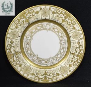 Lenox Dinner/Cabinet Plate Gold Encrusted  Green Mark 10 3/8" - Picture 1 of 7