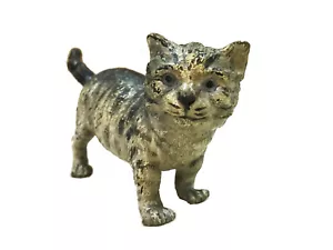 Franz Bergman, A Cat, Jugenstil Vienna Bronze Miniature Desk Sculpture, ca. 1900 - Picture 1 of 6