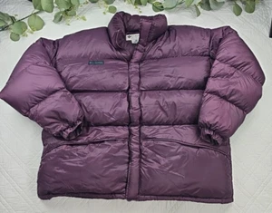 VTG Columbia Purple Puffer Goose Down Jacket Men's Size 2XL - Picture 1 of 10