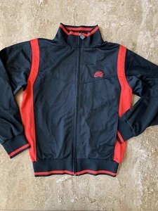 New NikeSB Skateboard Track Jacket Black Red Size M - Picture 1 of 12