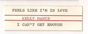 Kelly Marie - Feels Like I'm in Love - original jukebox title strip - Picture 1 of 1