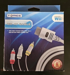Audio Video AV Composite 3 RCA Cable for Nintendo Wii & Wii U Retail Pack - Picture 1 of 2