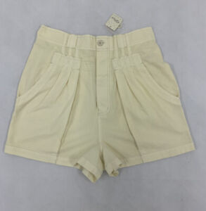 Free People Shorts For Days Cotton Shorts Ivory Size L NEW RRP $78 