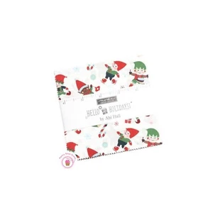 Moda HELLO HOLIDAYS Abi Hall Quilt Fabric CHARM PACK 42- 5" squares CHRISTMAS - Picture 1 of 9