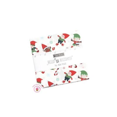 Moda HELLO HOLIDAYS Abi Hall Quilt Fabric CHARM PACK 42- 5" squares CHRISTMAS - Image 1 of 4