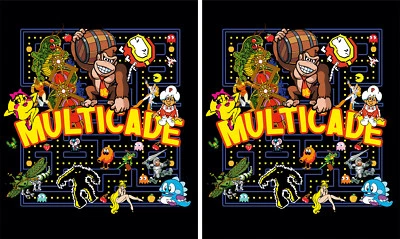 Mame Multicade Classics Side Art Arcade Cabinet Graphics Decals Stickers Set - Image 1 of 2