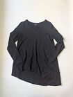 Eileen Fisher Womens Shirt Black Long Sleeve Asymmetrical Hem Tunic Small