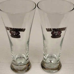 NFL San Francisco 49ers - 12oz Pilsner Glass, New (Set of 2) - Picture 1 of 1