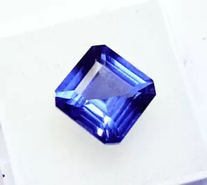 Tanzanite Naturale Taglio Quadrato 9.05 KT Certificato Loose Gemma Con Omaggio - Foto 1 di 7