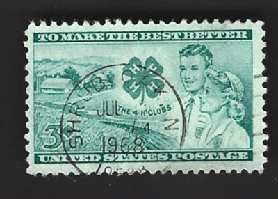Scott# 1005 3c 4H-Club with 1968 CDS Cancel - (A-2) - Image 1 of 2