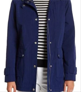 *NEU* Kate Spade New York dunkelblau K17779 Trench Regenjacke Kapuze Large - Bild 1 von 8
